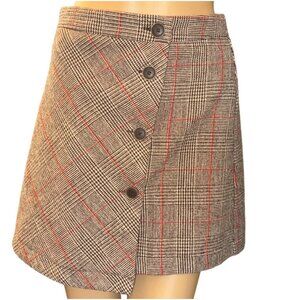 Loveriche Womens Button Front Plaid Skirt Small Pretty Pretty Academia